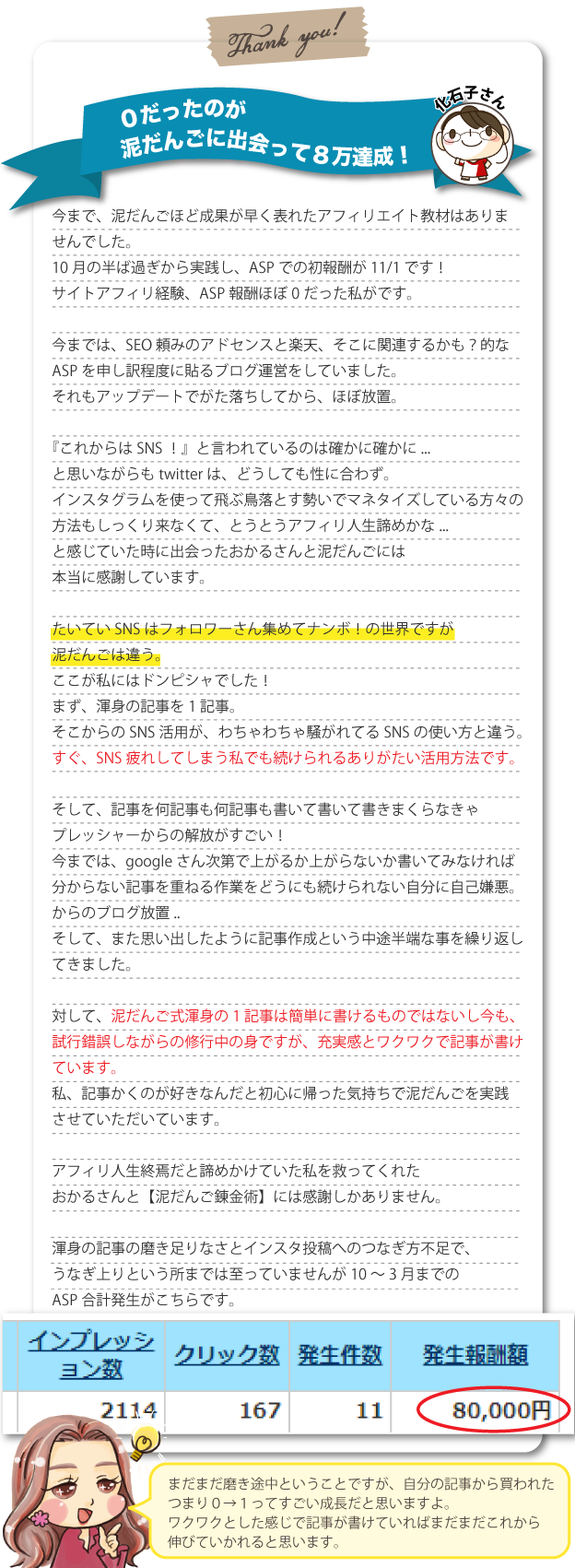 購入者さんの声